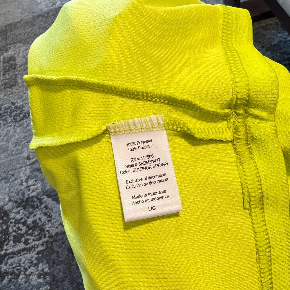Reebok Activewear Yellow Crewneck Shirt NEW Men's Size Large - Picture 4 of 6